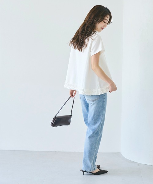 フリルヘムAライントップス（Tシャツ/カットソー）｜coca（coca