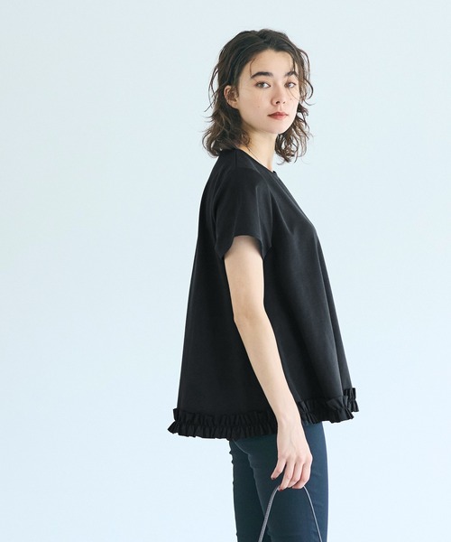 coca(coca)(コカ)の「フリルヘムAライントップス(Tシャツ/カットソー・レディース・ブラック/ホワイト・S/M/L)」の14枚目の写真
