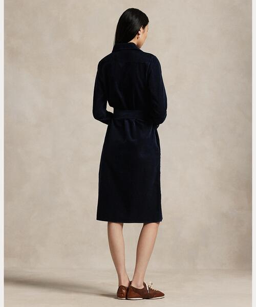 23AW ポロラルフローレン　コーデュロイシャツドレスワンピース　XL 紺色 23AW ポロラルフローレン コーデュロイシャツドレスワンピース XL 紺色