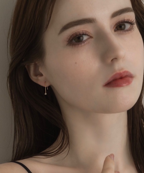 muku（ムク）の「PIERCE / DROP ZIRCONIA（ピアス（両耳用）・レディース・シルバー/ゴールド/シャンパン・FREE）」の5枚目の写真