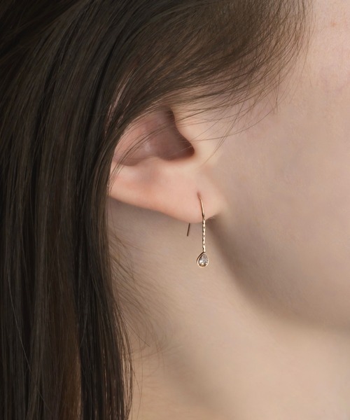 muku（ムク）の「PIERCE / DROP ZIRCONIA（ピアス（両耳用）・レディース・シルバー/ゴールド/シャンパン・FREE）」の8枚目の写真