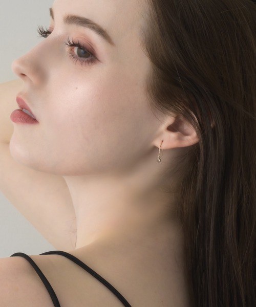 muku（ムク）の「PIERCE / DROP ZIRCONIA（ピアス（両耳用）・レディース・シルバー/ゴールド/シャンパン・FREE）」の6枚目の写真