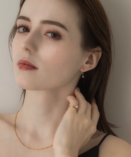 muku（ムク）の「PIERCE / DROP ZIRCONIA（ピアス（両耳用）・レディース・シルバー/ゴールド/シャンパン・FREE）」の9枚目の写真