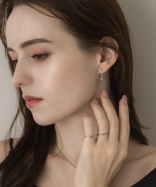muku（ムク）の「PIERCE / DROP ZIRCONIA（ピアス（両耳用）・レディース・シルバー/ゴールド/シャンパン・FREE）」の10枚目の写真