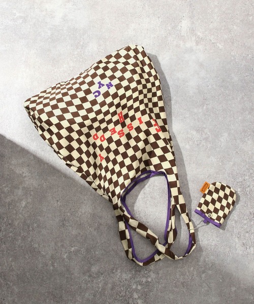 Fishs Eddy(フィッシュエディ)の「【Fishs Eddy(フィッシュエディ)】パッカブルエコバック(エコバッグ/サブバッグ・レディース・ホワイト/ブラウン・FREE)」の2枚目の写真