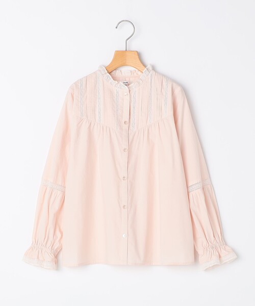 SHIPS(シップス)の「SHIPS KIDS:140~150cm / ピンタック レース ブラウス(シャツ/ブラウス・キッズ・オフホワイト/ピンクベージュ・140/150)」の2枚目の写真