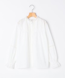 SHIPS KIDS:140～150cm / ピンタック レース ブラウス