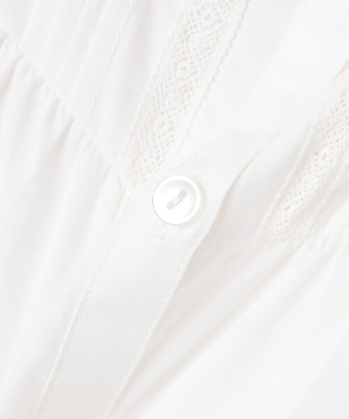 SHIPS(シップス)の「SHIPS KIDS:140~150cm / ピンタック レース ブラウス(シャツ/ブラウス・キッズ・オフホワイト/ピンクベージュ・140/150)」の6枚目の写真