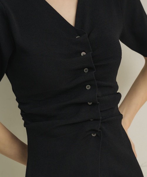 NEUNA(ヌナ)の「【5分袖で二の腕スッキリ◎】フロントギャザーハーフスリーヴトップス(Tシャツ/カットソー・レディース・ブラウン/ブラック/アイボリー・FREE)」の22枚目の写真