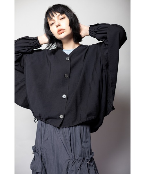 今期⭐︎新作⭐︎美品　OSMOSIS バックギャザーブラウス　ブラック セール】バックギャザーブラウス（シャツ/ブラウス）｜OSMOSIS