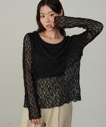 【Cherir Mignon】アシメフリルレースブラウス