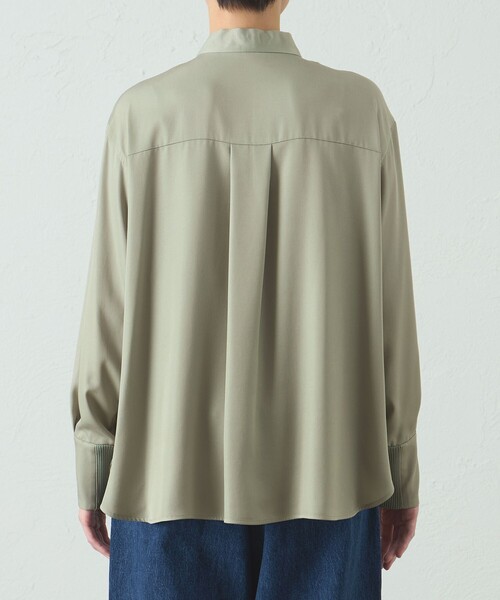 CAST:（キャストコロン）の「【着回し抜群】アシンメトリーボウタイブラウス（シャツ/ブラウス・レディース・ネイビー/グリーン/オフホワイト・S/M）」の11枚目の写真