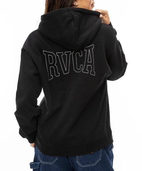 RVCA(ルーカ)の「【RVCA/ルーカ】24AW RVCA STITCH ZIP HOOD/バックプリントロゴプルオーバーパーカー・フーディー(パーカー・レディース・ブラック・MEDIUM)」の1枚目の写真