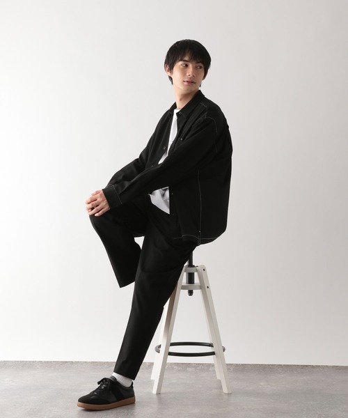 GLOBAL WORK（グローバルワーク）の「アーバンシャツ/576419（シャツ/ブラウス・メンズ・チャコールグレー/ブラック/オリーブ/ブラウン系/ブラック系1/モカ/ブルー・XXL/XL/L/S/XS/M/3XL）」の8枚目の写真