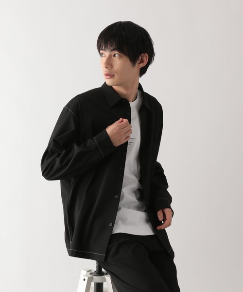 GLOBAL WORK（グローバルワーク）の「アーバンシャツ/576419（シャツ/ブラウス・メンズ・チャコールグレー/ブラック/オリーブ/ブラウン系/ブラック系1/モカ/ブルー・XXL/XL/L/S/XS/M/3XL）」の11枚目の写真