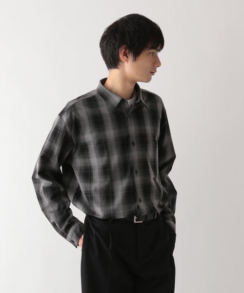 GLOBAL WORK（グローバルワーク）の「アーバンシャツ/576419（シャツ/ブラウス・メンズ・チャコールグレー/ブラック/オリーブ/ブラウン系/ブラック系1/モカ/ブルー・XXL/XL/L/S/XS/M/3XL）」の14枚目の写真