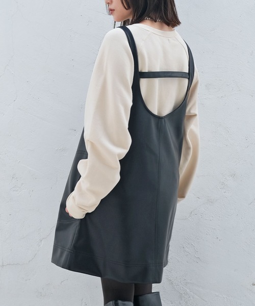 セール】フェイクレザーミニワンピース（ワンピース）｜AKTE（アクテ