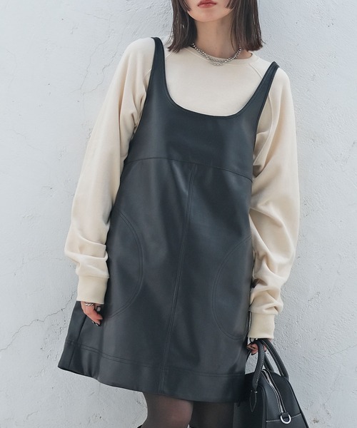 新品未使用⭐︎AKTE フェイクレザーミニワンピース フェイクレザーミニワンピース（ワンピース）｜AKTE（アクテ）の