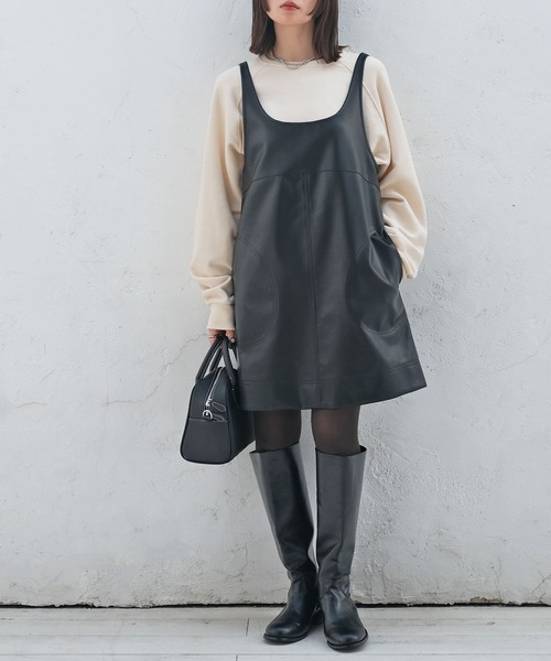 新品未使用⭐︎AKTE フェイクレザーミニワンピース セール】フェイクレザーミニワンピース（ワンピース）｜AKTE（アクテ