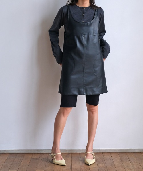 フェイクレザーミニワンピース（ワンピース）｜AKTE（アクテ）の