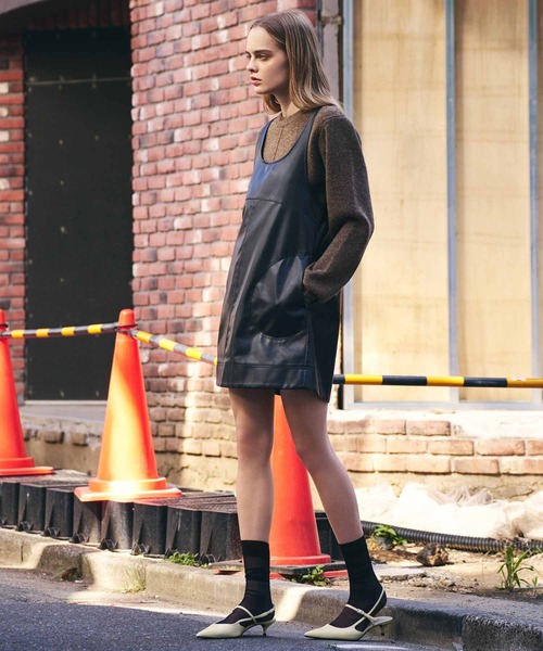 新品未使用⭐︎AKTE フェイクレザーミニワンピース フェイクレザーミニワンピース（ワンピース）｜AKTE（アクテ）の