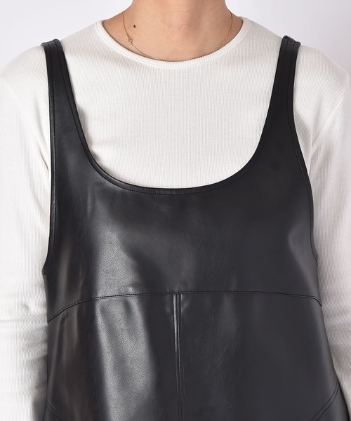 フェイクレザーミニワンピース（ワンピース）｜AKTE（アクテ）の