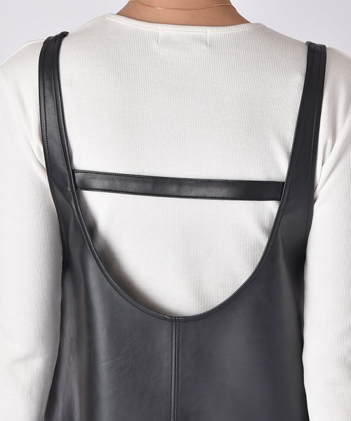 セール】フェイクレザーミニワンピース（ワンピース）｜AKTE（アクテ