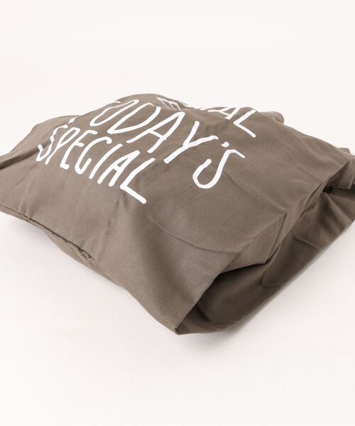 TODAY'S SPECIAL（トゥデイズスペシャル）の「【TODAY'S SPECIAL】WARM COTTON MARCHE BAG S ダークカーキ /361329（エコバッグ/サブバッグ・レディース・ミント・FREE）」の10枚目の写真