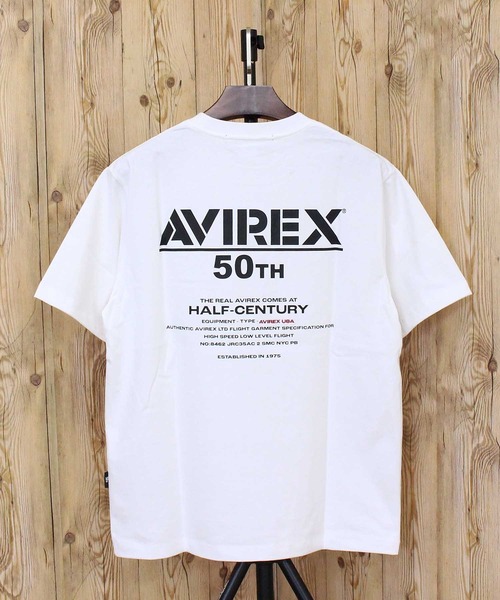 AVIREX(アヴィレックス)の「50th Anniversary T-SHIRT(Tシャツ/カットソー・メンズ・ホワイト/オレンジ/ブラック/オリーブ・L/XL/XXL/M)」の2枚目の写真