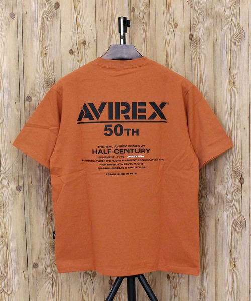 AVIREX(アヴィレックス)の「50th Anniversary T-SHIRT(Tシャツ/カットソー・メンズ・ホワイト/オレンジ/ブラック/オリーブ・L/XL/XXL/M)」の4枚目の写真