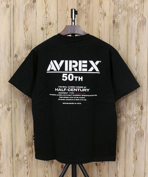 AVIREX(アヴィレックス)の「50th Anniversary T-SHIRT(Tシャツ/カットソー・メンズ・ホワイト/オレンジ/ブラック/オリーブ・L/XL/XXL/M)」の1枚目の写真