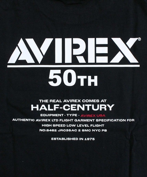 AVIREX(アヴィレックス)の「50th Anniversary T-SHIRT(Tシャツ/カットソー・メンズ・ホワイト/オレンジ/ブラック/オリーブ・L/XL/XXL/M)」の8枚目の写真