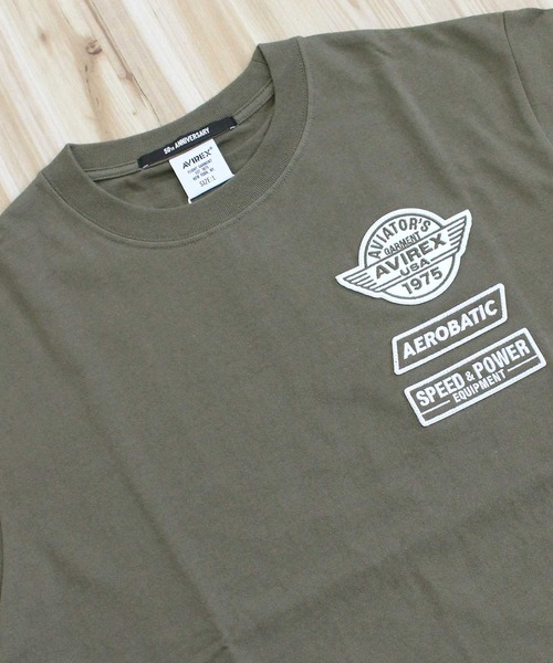AVIREX(アヴィレックス)の「50th Anniversary T-SHIRT(Tシャツ/カットソー・メンズ・ホワイト/オレンジ/ブラック/オリーブ・L/XL/XXL/M)」の13枚目の写真