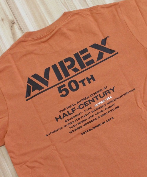 AVIREX(アヴィレックス)の「50th Anniversary T-SHIRT(Tシャツ/カットソー・メンズ・ホワイト/オレンジ/ブラック/オリーブ・L/XL/XXL/M)」の18枚目の写真