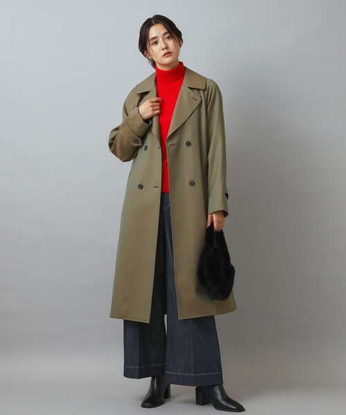 DRESSTERIOR（ドレステリア）の「ウールギャバアルスターコート（チェスターコート・レディース・ブラック/オリーブ・34/36/38）」の15枚目の写真