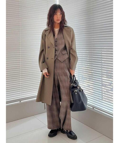 DRESSTERIOR（ドレステリア）の「ウールギャバアルスターコート（チェスターコート・レディース・ブラック/オリーブ・34/36/38）」の3枚目の写真