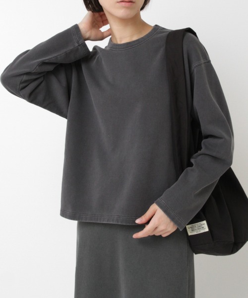 【グレージュ】M2566 ピグメントダイプルオーバー セール】M2566 ピグメントダイプルオーバー（Tシャツ/カットソー