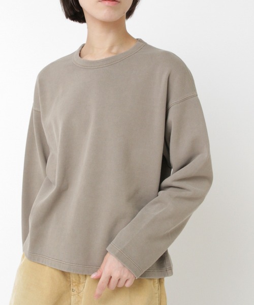 【グレージュ】M2566 ピグメントダイプルオーバー セール】M2566 ピグメントダイプルオーバー（Tシャツ/カットソー