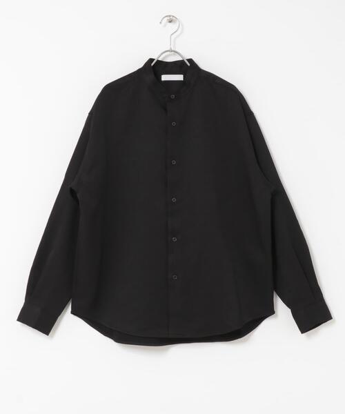 SENSE OF PLACE by URBAN RESEARCH(センスオブプレイスバイアーバンリサーチ)の「ウールライクバンドカラールーズシャツ(シャツ/ブラウス・メンズ・ネイビー/ベージュ系その他/ブラック/ライトベージュ/チャコールグレー・MEDIUM/LARGE)」の17枚目の写真