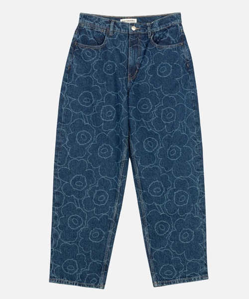 marimekko（マリメッコ）の「《Maridenim》 barrel Piirto Unikko / jeans pants（デニムパンツ・レディース・インディゴブルー・25inch/28inch/30inch）」の6枚目の写真