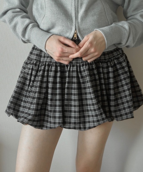 チェックバルーンスカート/check balloon skirt（スカート）｜Birthday