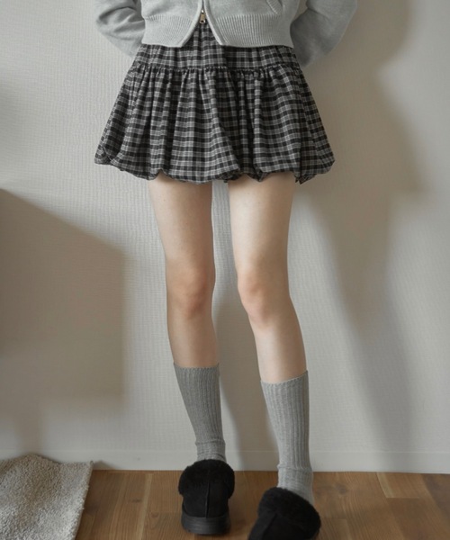 チェックバルーンスカート/check balloon skirt（スカート）｜Birthday