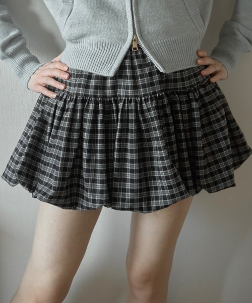 チェックバルーンスカート/check balloon skirt（スカート）｜Birthday