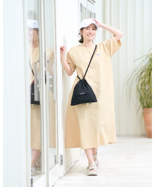 L's]SHORT SLEEVE OP SEERSUCKER/ショートスリーブワンピース シア