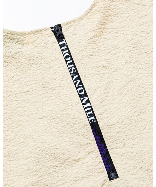 THOUSAND MILE（サウザンドマイル）の「[L's]SHORT SLEEVE OP SEERSUCKER/ショートスリーブワンピース シアサッカー（ワンピース・レディース・ブラック/ブラウン/ネイビー/イエロー・FREE）」の8枚目の写真