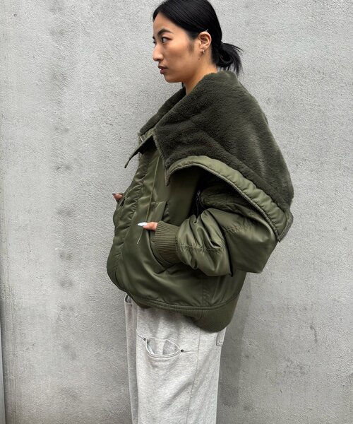 whos who gallery N2Bフライトジャケット チャコール セール】【Sourcream/サワークリーム】N2Bフライトジャケット