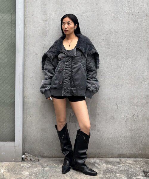 【極美品】 SOURCREAM N-2B フライトジャケット ブラック セール】【Sourcream/サワークリーム】N2Bフライトジャケット