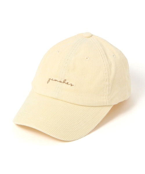 GLOBAL WORK（グローバルワーク）の「UVコーデュロイCAP/592786（キャップ・レディース・ネイビー/ベージュ/レッド/ダークブラウン/ブラック/オフホワイト・FREE）」の2枚目の写真