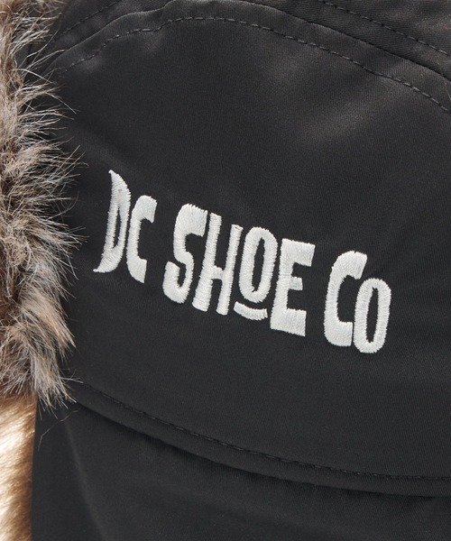 DC SHOES(ディーシーシューズ)の「25 KD WR PILOT CAP /DCキッズロゴ刺繍ファーパイロットキャップ(キャップ・キッズ・ブラック×ブラック/ブラック系その他・FREE)」の9枚目の写真