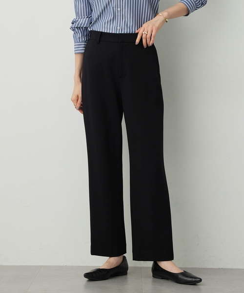 A/C DESIGN BY ALPHA CUBIC(エーシーデザインバイアルファキュービック)の「【アルファブリック】ストレッチストレートパンツ【ウエストゴム・セットアップ対応】(その他パンツ・レディース・ブラック・61/64/67/70)」の1枚目の写真